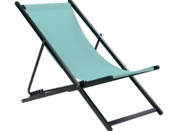 Sale Beliani Sedia a sdraio pieghevole LOCRI II Metallo Turchese Blu Nero