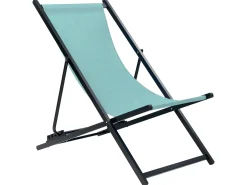 Sale Beliani Sedia a sdraio pieghevole LOCRI II Metallo Turchese Blu Nero