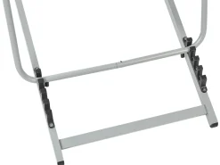 Outlet Beliani Sedia a sdraio pieghevole LOCRI II Metallo Grigio chiaro Bianco Grigio