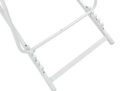 Best Beliani Sedia a sdraio pieghevole LOCRI II Metallo Beige chiaro Beige Bianco