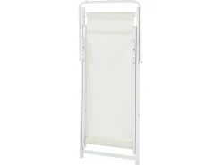 Best Beliani Sedia a sdraio pieghevole LOCRI II Metallo Beige chiaro Beige Bianco