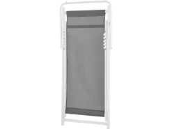 Clearance Beliani Sedia a sdraio pieghevole LOCRI II Metallo Grigio Bianco Grigio
