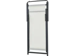 Outlet Beliani Sedia a sdraio pieghevole LOCRI II Metallo Beige chiaro Beige Nero