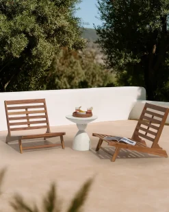 Best Beliani MICCIANO Legno d'acacia Bianco sporco Bianco Marrone