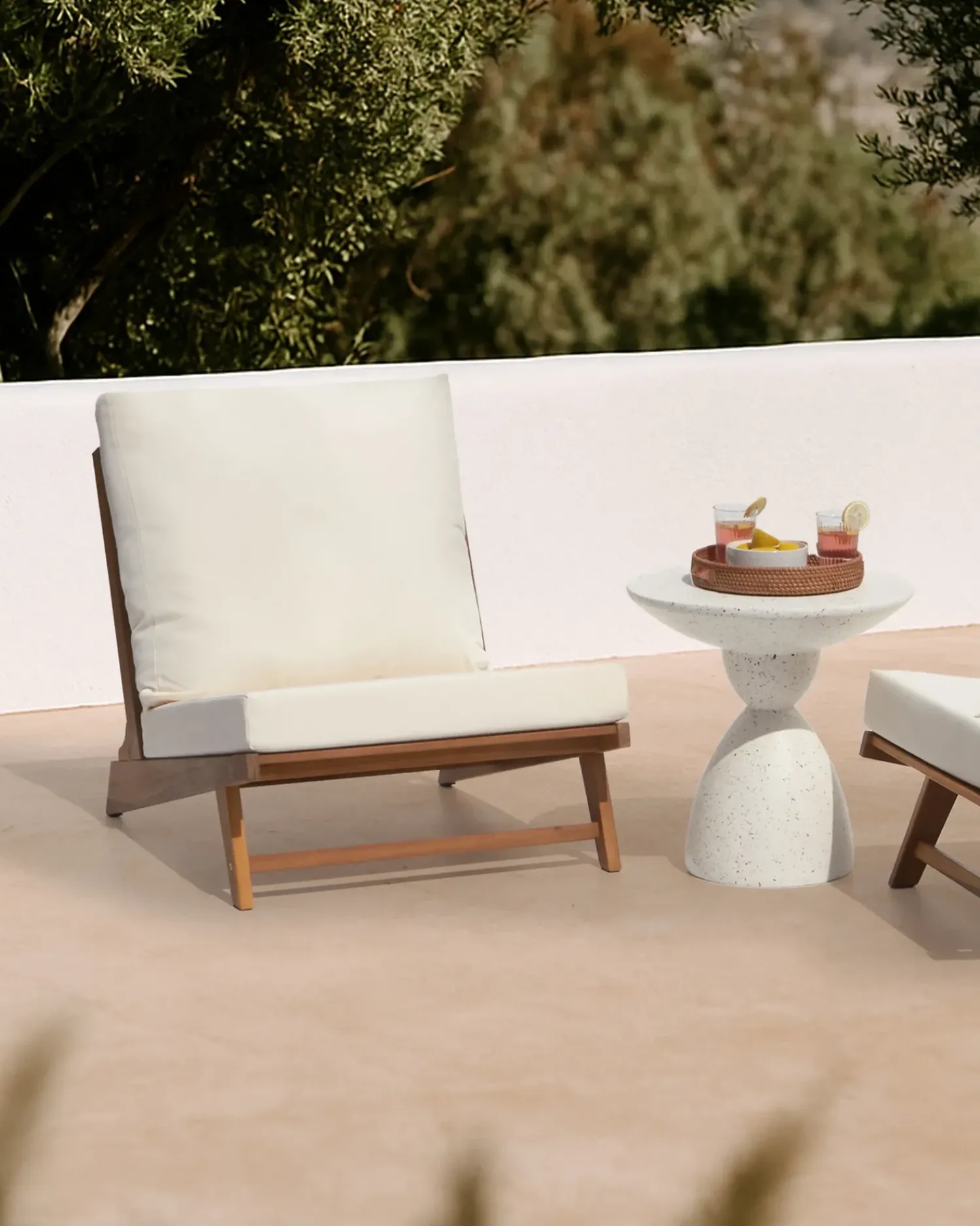 Best Beliani MICCIANO Legno d'acacia Bianco sporco Bianco Marrone