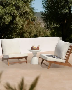 Best Beliani MICCIANO Legno d'acacia Bianco sporco Bianco Marrone