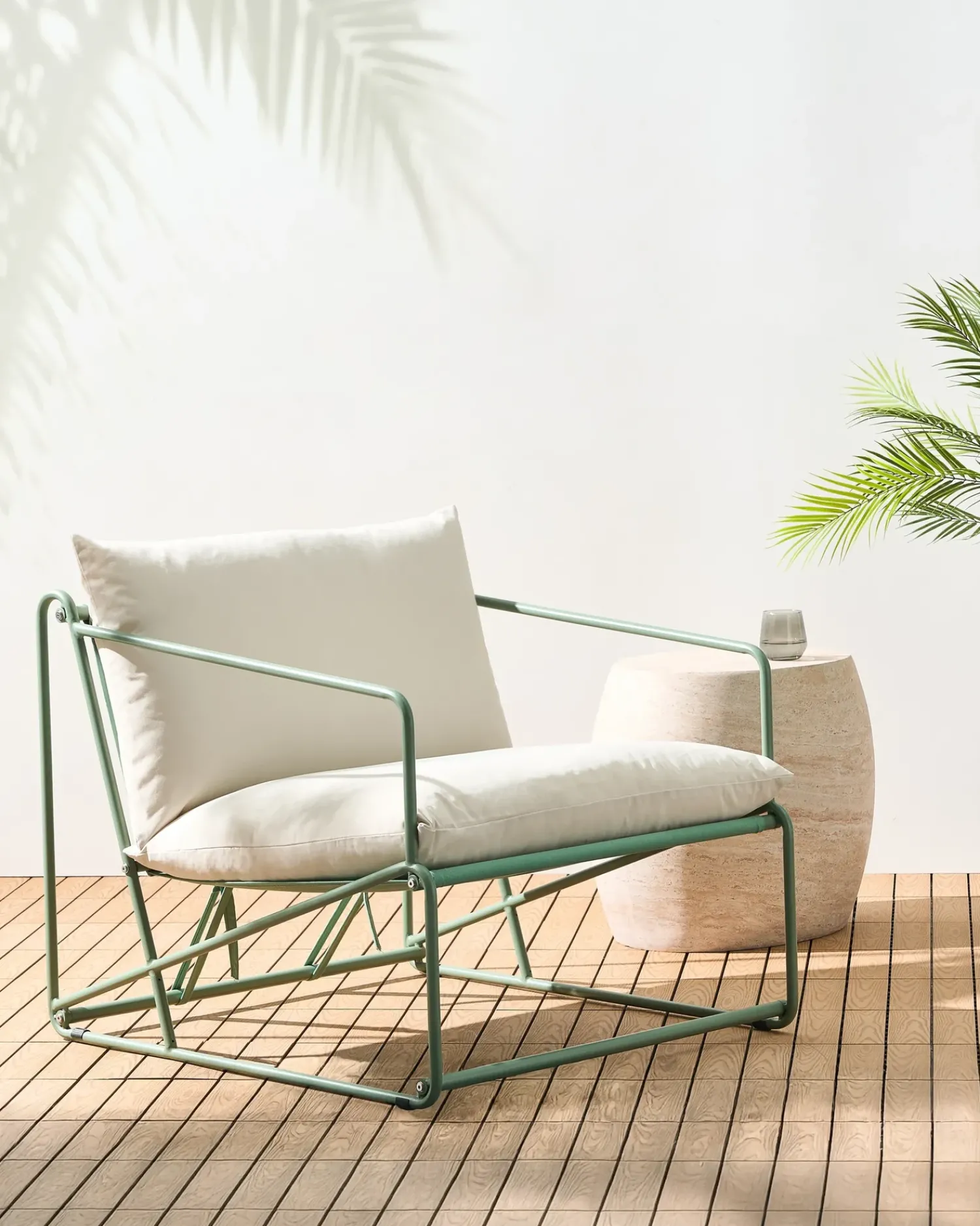 Sale Beliani PONTE Metallo Verde Beige Verde