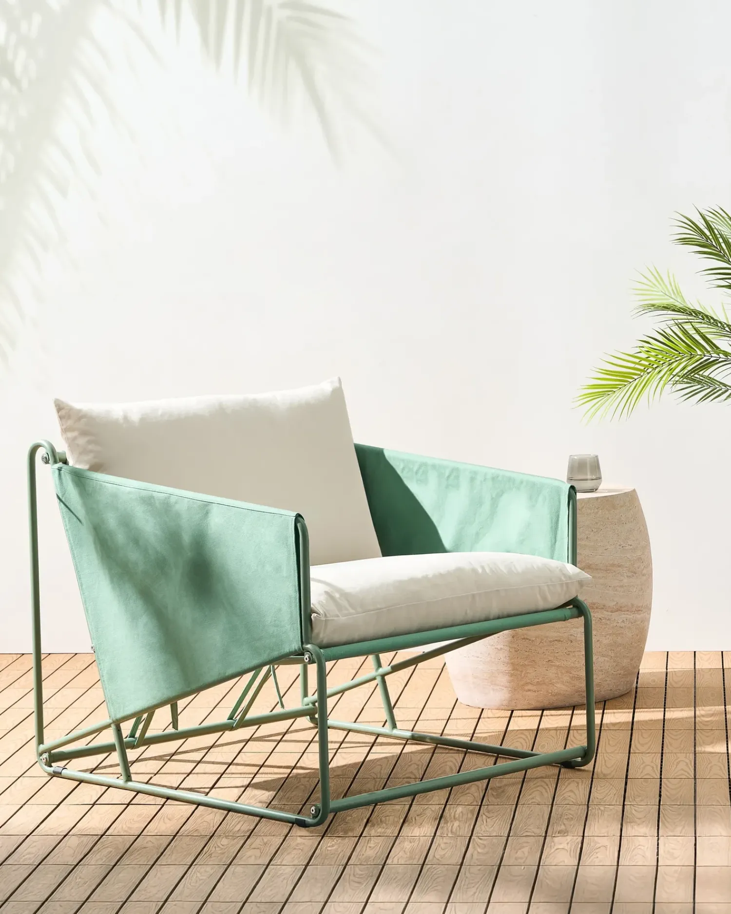 Sale Beliani PONTE Metallo Verde Beige Verde