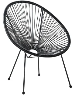 Best Beliani ACAPULCO II Rattan sintetico (PE) Nero