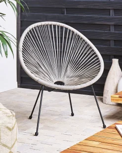 Sale Beliani ACAPULCO II Rattan sintetico (PE) Grigio chiaro Grigio Nero