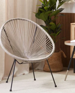Sale Beliani ACAPULCO II Rattan sintetico (PE) Grigio chiaro Grigio Nero