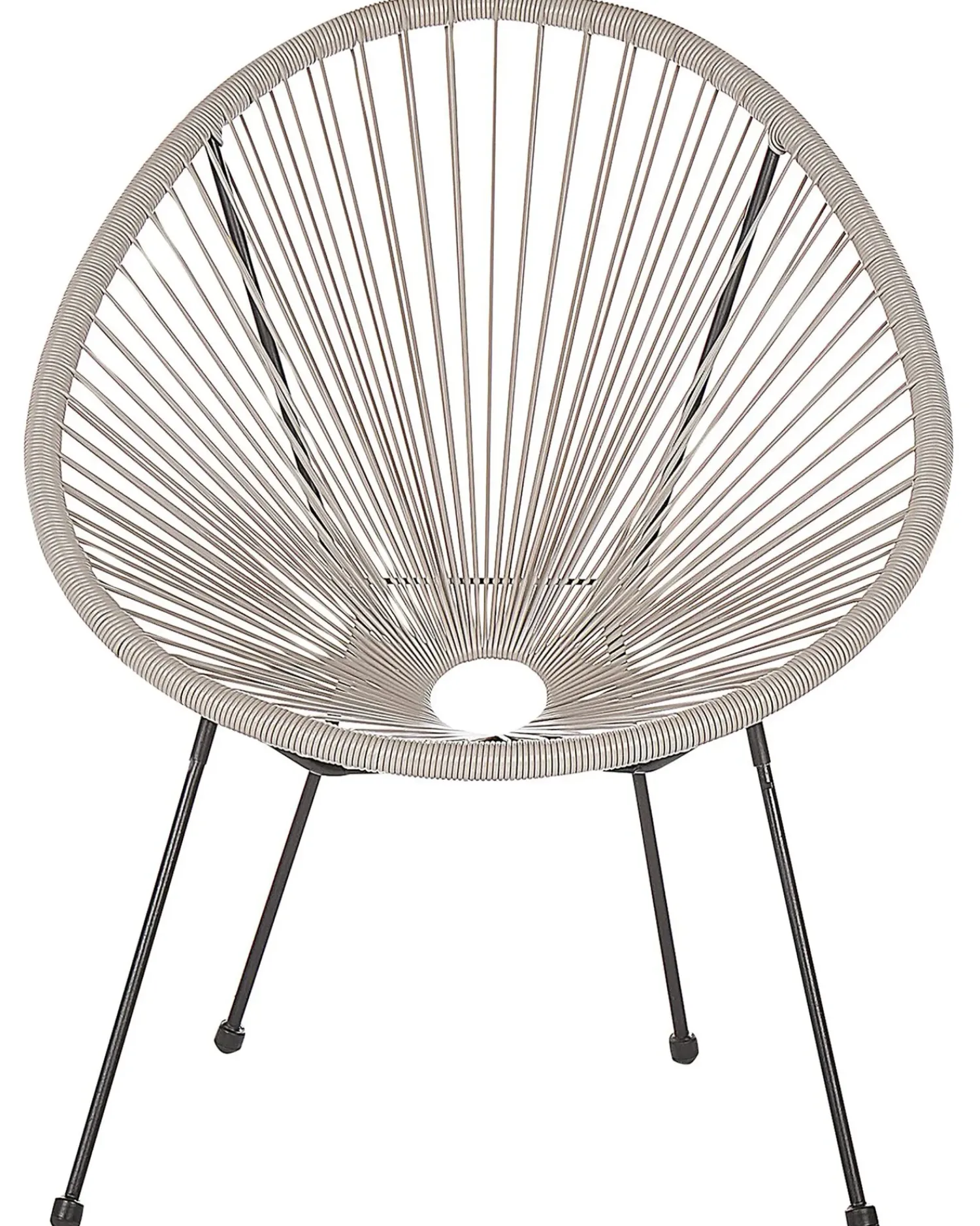 Sale Beliani ACAPULCO II Rattan sintetico (PE) Grigio chiaro Grigio Nero