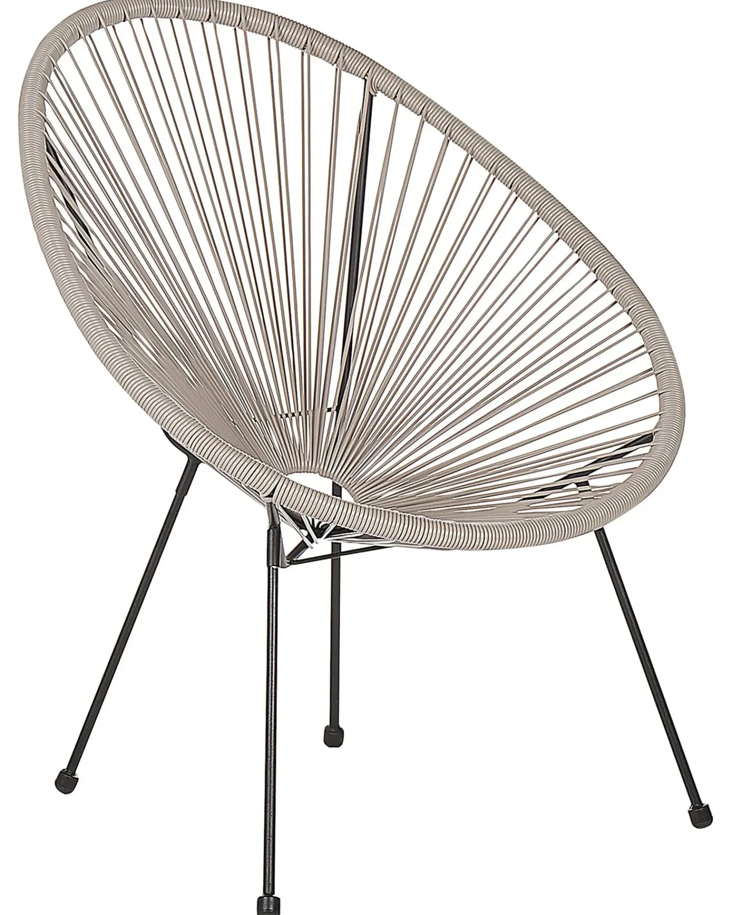 Sale Beliani ACAPULCO II Rattan sintetico (PE) Grigio chiaro Grigio Nero