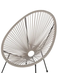 Sale Beliani ACAPULCO II Rattan sintetico (PE) Grigio chiaro Grigio Nero