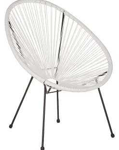 Online Beliani ACAPULCO II Rattan sintetico (PE) Bianco Bianco Nero