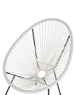 Online Beliani ACAPULCO II Rattan sintetico (PE) Bianco Bianco Nero