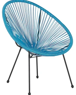 New Beliani ACAPULCO II Rattan sintetico (PE) Blu Blu Nero