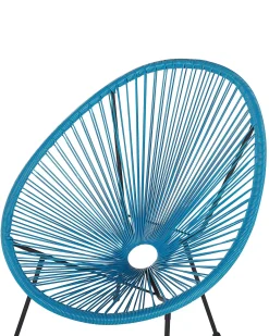 New Beliani ACAPULCO II Rattan sintetico (PE) Blu Blu Nero