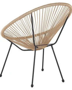 Online Beliani ACAPULCO II Rattan sintetico (PE) Naturale Marrone Nero