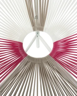 Outlet Beliani ACAPULCO Rattan sintetico (PE) Fucsia Beige Bianco Rosa Multicolore