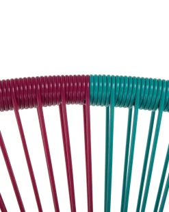 Hot Beliani Sedia da giardino ACAPULCO Rattan sintetico (PE) Turchese Blu Nero Rosa Multicolore