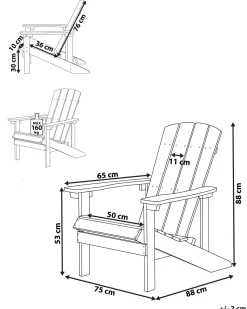 Sale Beliani Sedia da giardino ADIRONDACK Viola