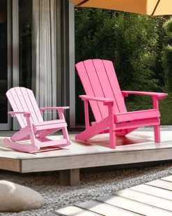 Best Beliani Sedia da giardino ADIRONDACK Rosa