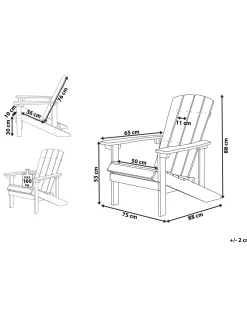 Outlet Beliani ADIRONDACK Giallo