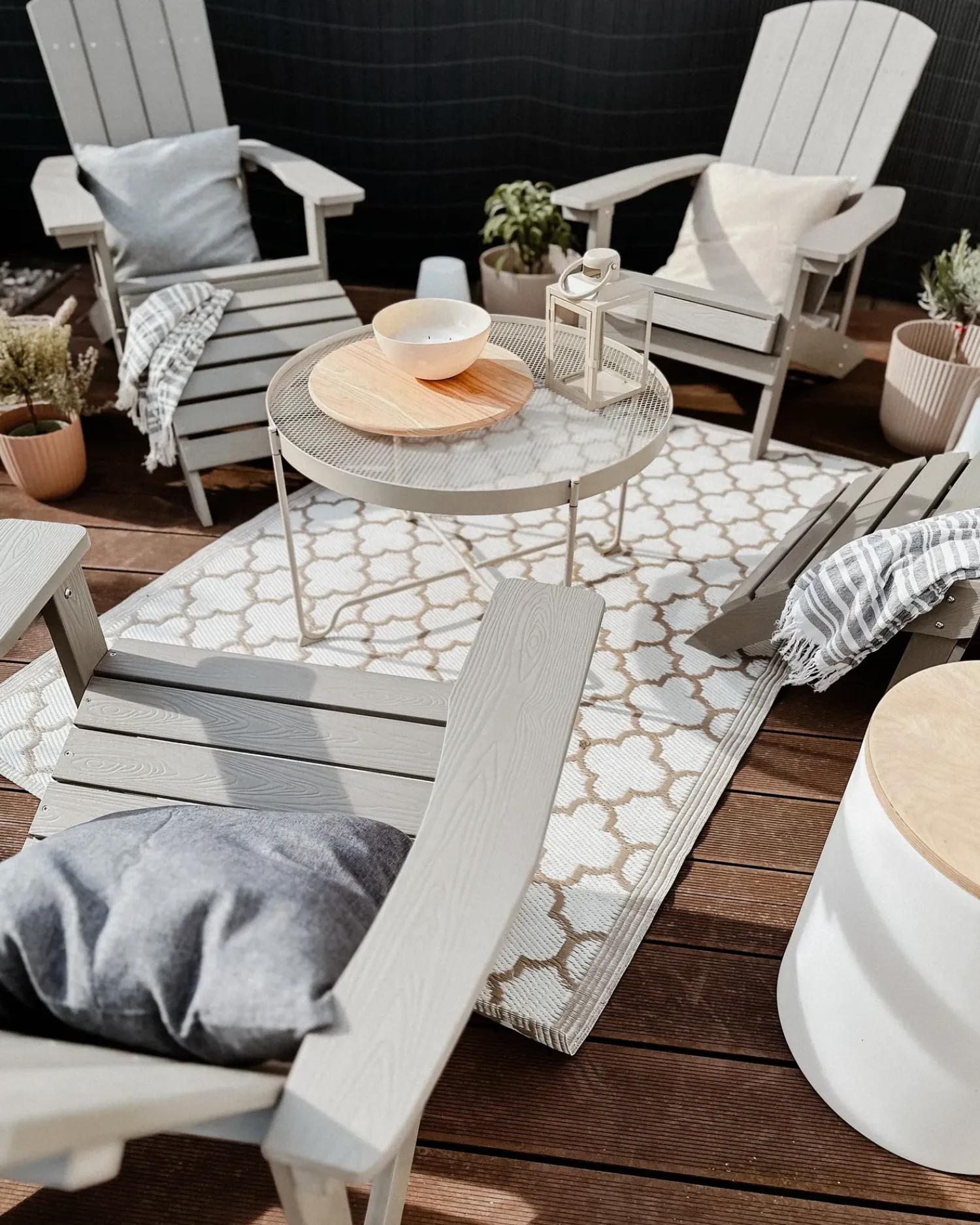 Discount Beliani Sedia da giardino ADIRONDACK chiaro Grigio