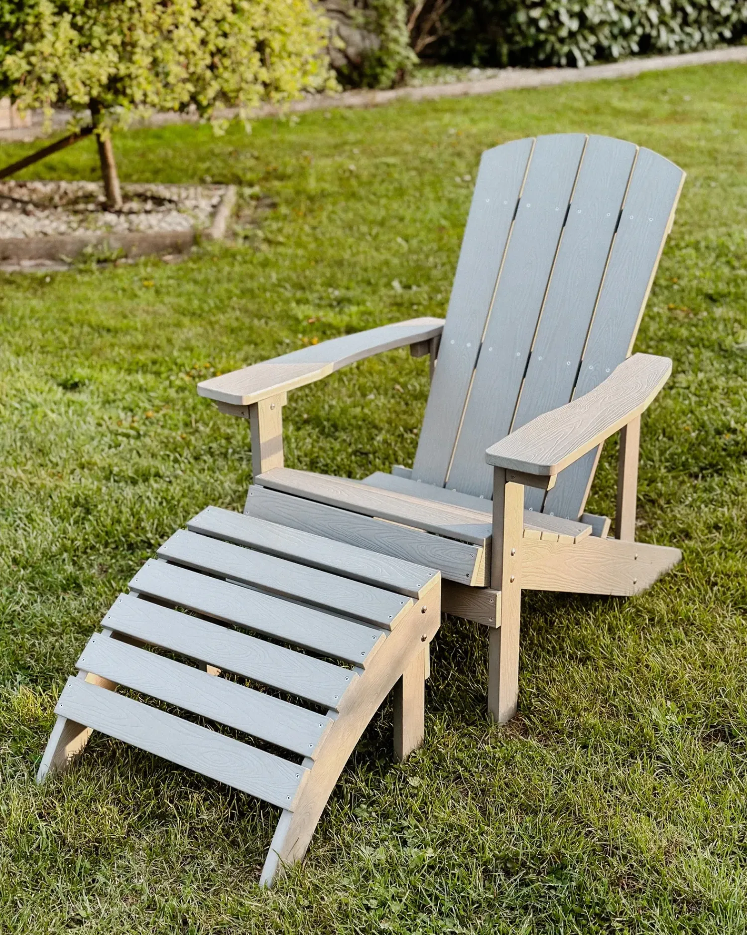 Discount Beliani Sedia da giardino ADIRONDACK chiaro Grigio