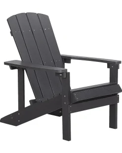 Outlet Beliani ADIRONDACK con poggiapiedi scuro Grigio