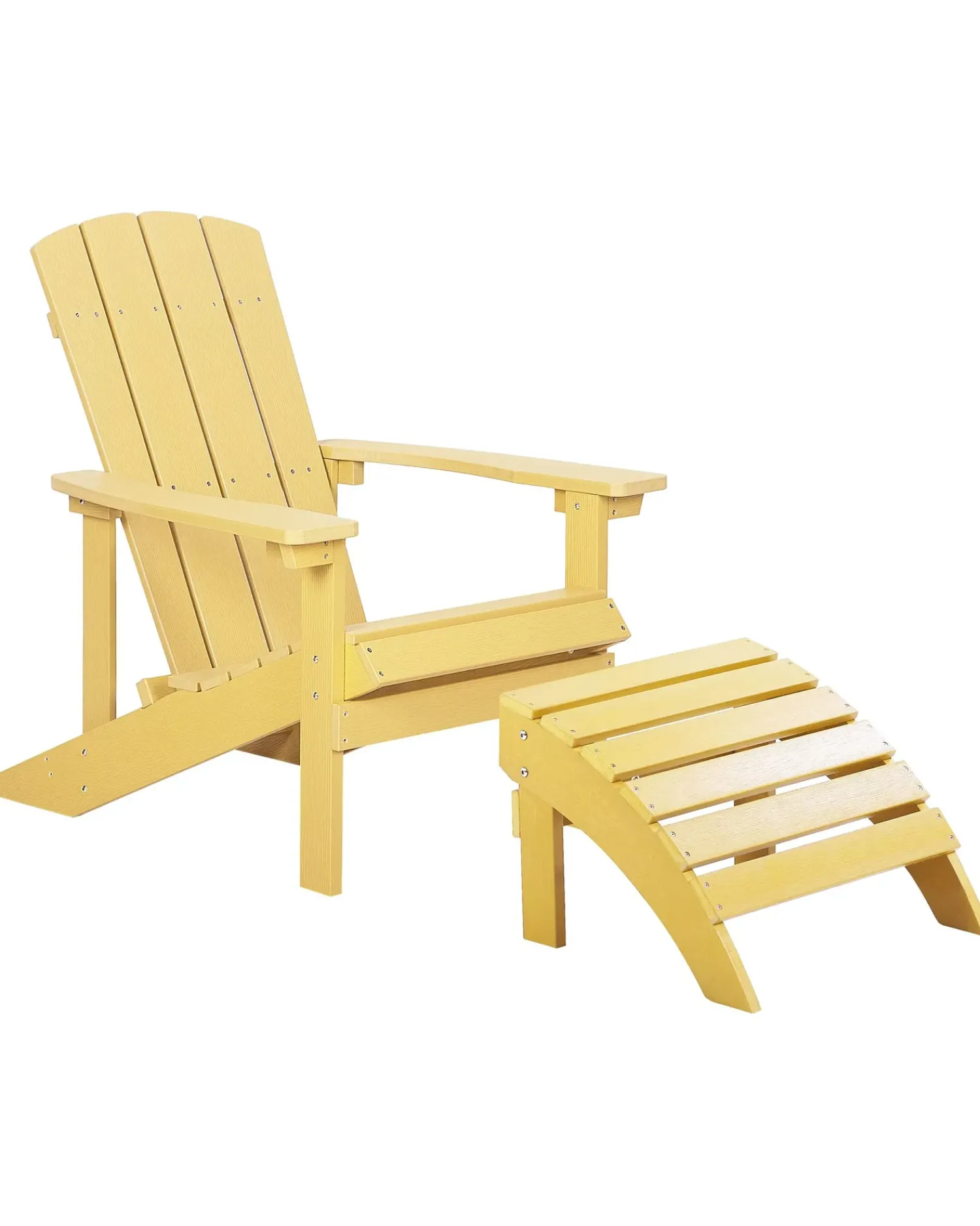 Clearance Beliani ADIRONDACK con poggiapiedi Giallo