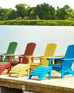 Clearance Beliani ADIRONDACK con poggiapiedi Giallo