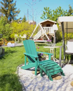 Outlet Beliani ADIRONDACK con poggiapiedi Verde