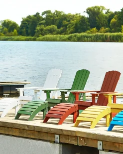 Outlet Beliani ADIRONDACK con poggiapiedi Verde