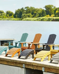 Clearance Beliani ADIRONDACK con poggiapiedi Marrone