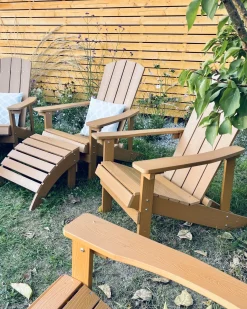 Clearance Beliani ADIRONDACK con poggiapiedi Marrone