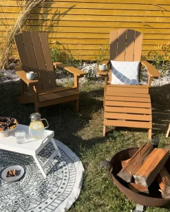Clearance Beliani ADIRONDACK con poggiapiedi Marrone