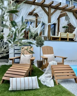 Clearance Beliani ADIRONDACK con poggiapiedi Marrone