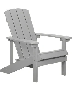 Online Beliani Sedia da giardino ADIRONDACK con poggiapiedi chiaro Grigio