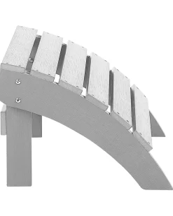 Online Beliani Sedia da giardino ADIRONDACK con poggiapiedi chiaro Grigio