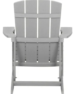 Online Beliani Sedia da giardino ADIRONDACK con poggiapiedi chiaro Grigio