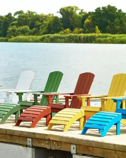Hot Beliani ADIRONDACK con poggiapiedi Rosso