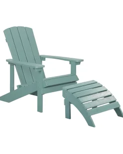 Discount Beliani ADIRONDACK con poggiapiedi Turchese Blu