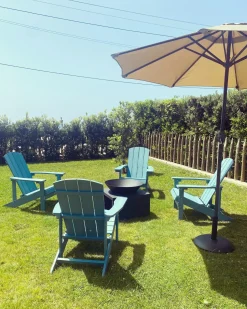 Discount Beliani ADIRONDACK con poggiapiedi Turchese Blu