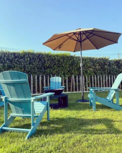 Discount Beliani ADIRONDACK con poggiapiedi Turchese Blu