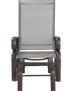 New Beliani Sedia da giardino BORGIO Metallo Marrone/Grigio Marrone Grigio