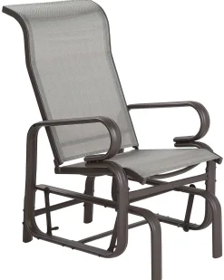New Beliani Sedia da giardino BORGIO Metallo Marrone/Grigio Marrone Grigio