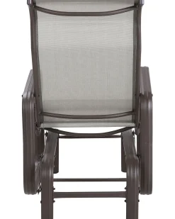 New Beliani Sedia da giardino BORGIO Metallo Marrone/Grigio Marrone Grigio