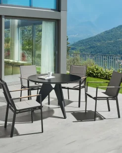 Online Beliani BUSSETO Metallo Nero Grigio Marrone Nero